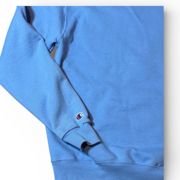 Champion 10th Mountain Sky Blue Graphic Hoodie Mens Size Medium - Picture 4 of 15